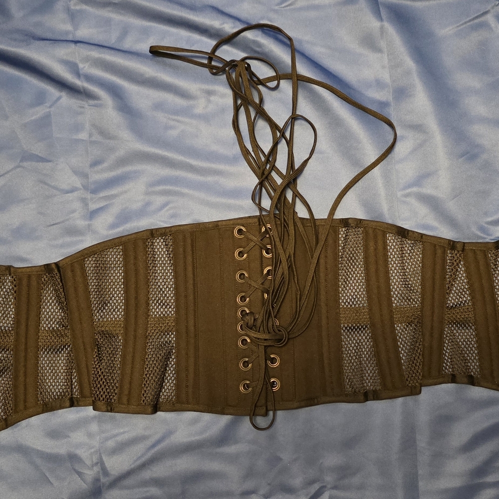 MCC6 Black Cotton Corset/Waspie Mystic City
